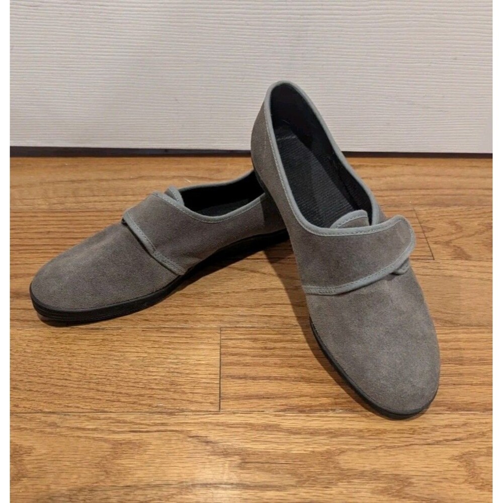 Minimalist Normcore Gray Suede Comfort Flats Mary Jane‎ Daniel Green 7.5 USA